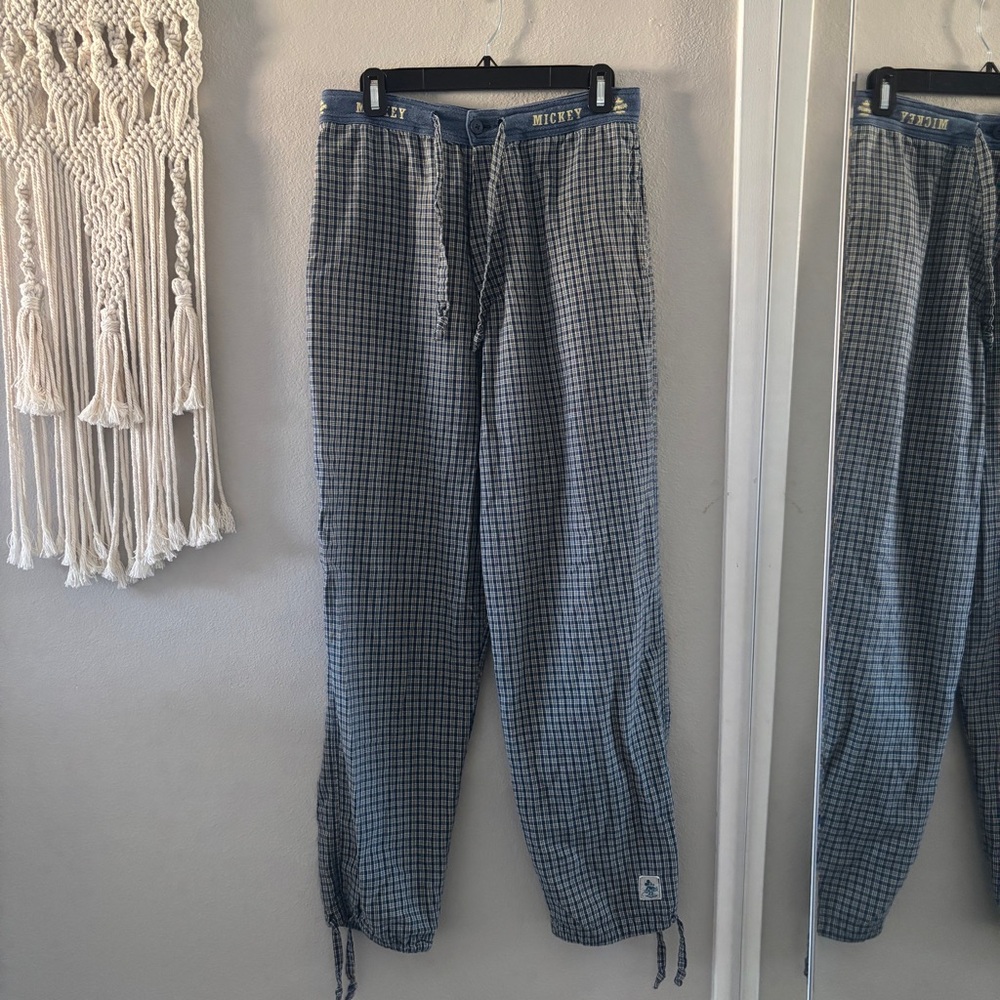 Disney Mickey Blue Plaid Pants